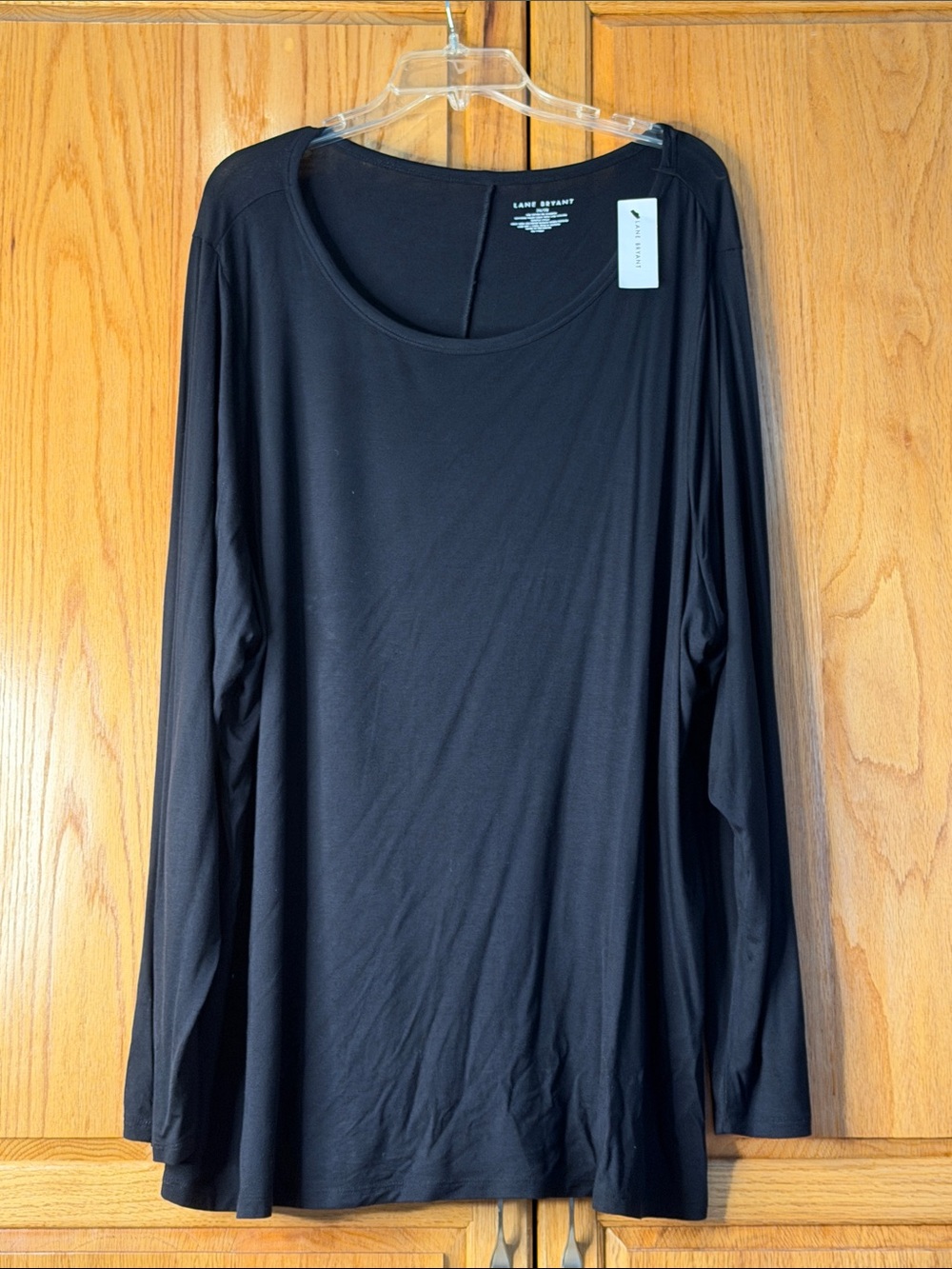 26/28 Lane Bryant Black Long Sleeve Scoop Neck Tee super soft long length tee